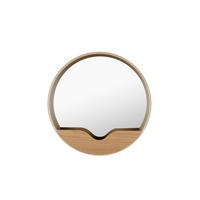 WANDSPIEGEL Round 60 cm - Braun, Holzwerkstoff (60/60/8cm) - Zuiver