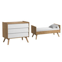 SOBA ZA BEBE 2-dijelni drvo i bijela - bijela, drvni materijal (145/103/75cm) - Petits-meubles