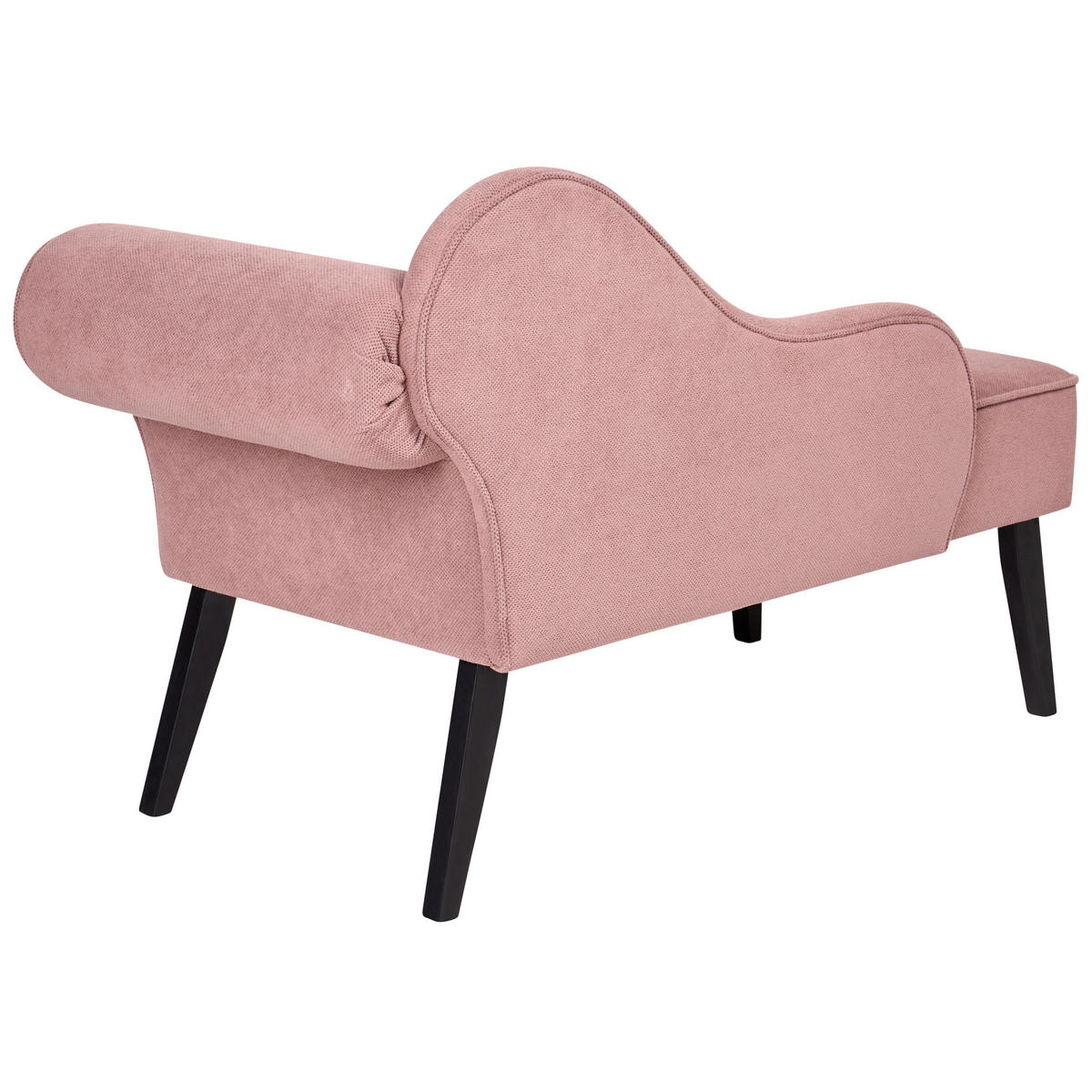 CHAISELONGUE rosa rechtsseitig Biarritz - Pink/Schwarz, Textil (118/77/60cm) - Beliani