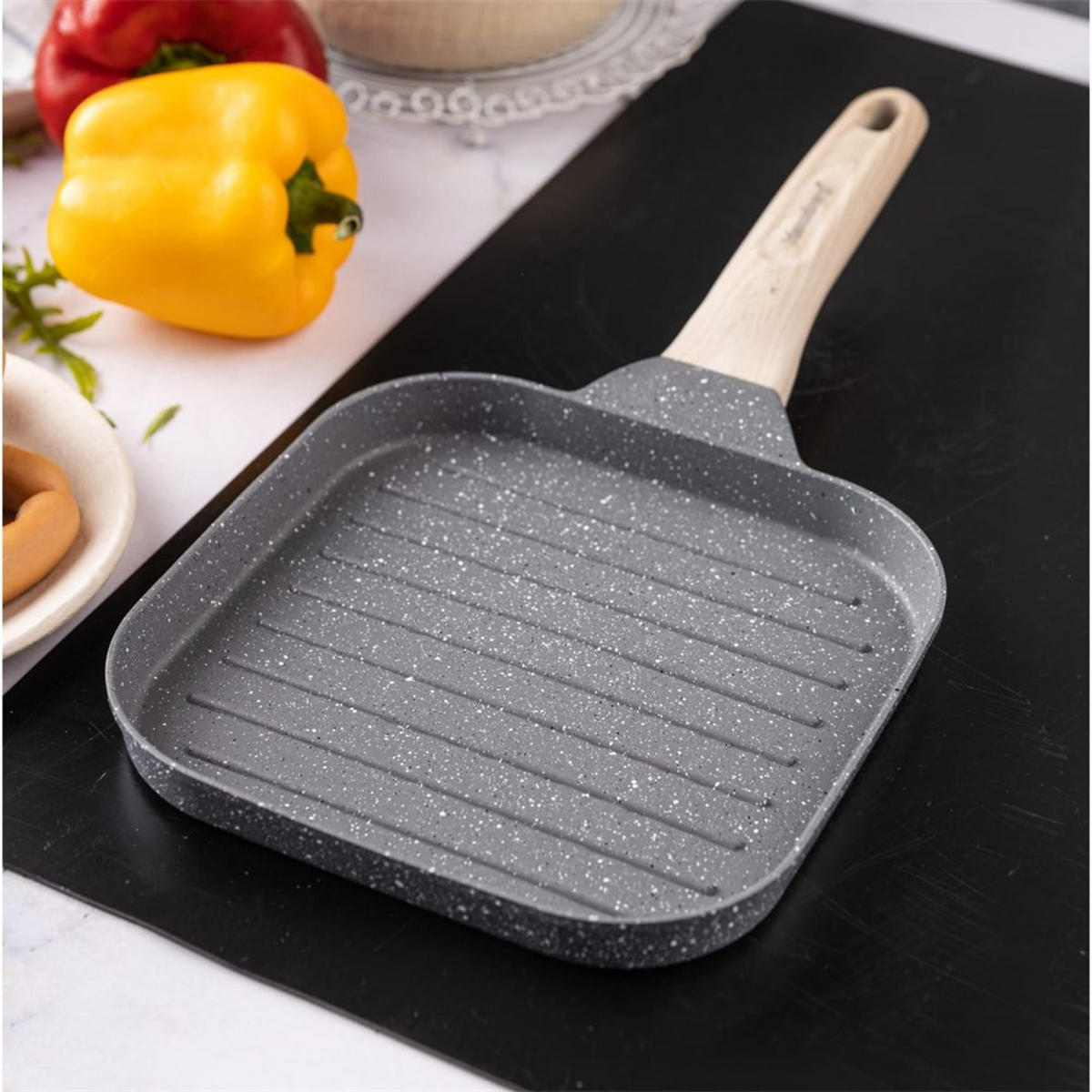 GRILLPFANNE Blau 36/18/2.5 cm KB7811 - Blau, Metall (36cm) - Klausberg 
