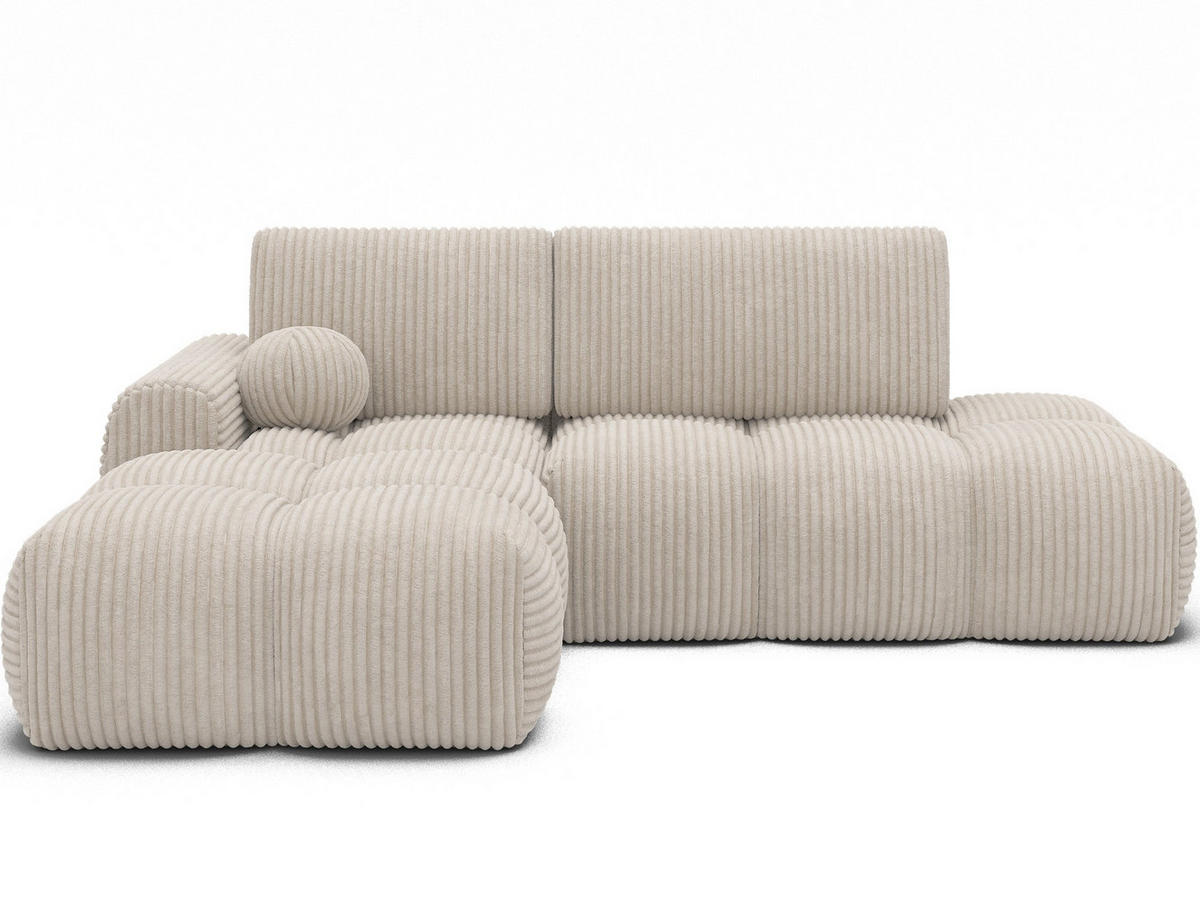 ECKSOFA VITTARIO mit Schlaffunktion & Bettkasten – Modernes L-Sofa 227 cm, inklusive Kissen - Weiß, Kunststoff (227/95cm) - Wohnideebilder