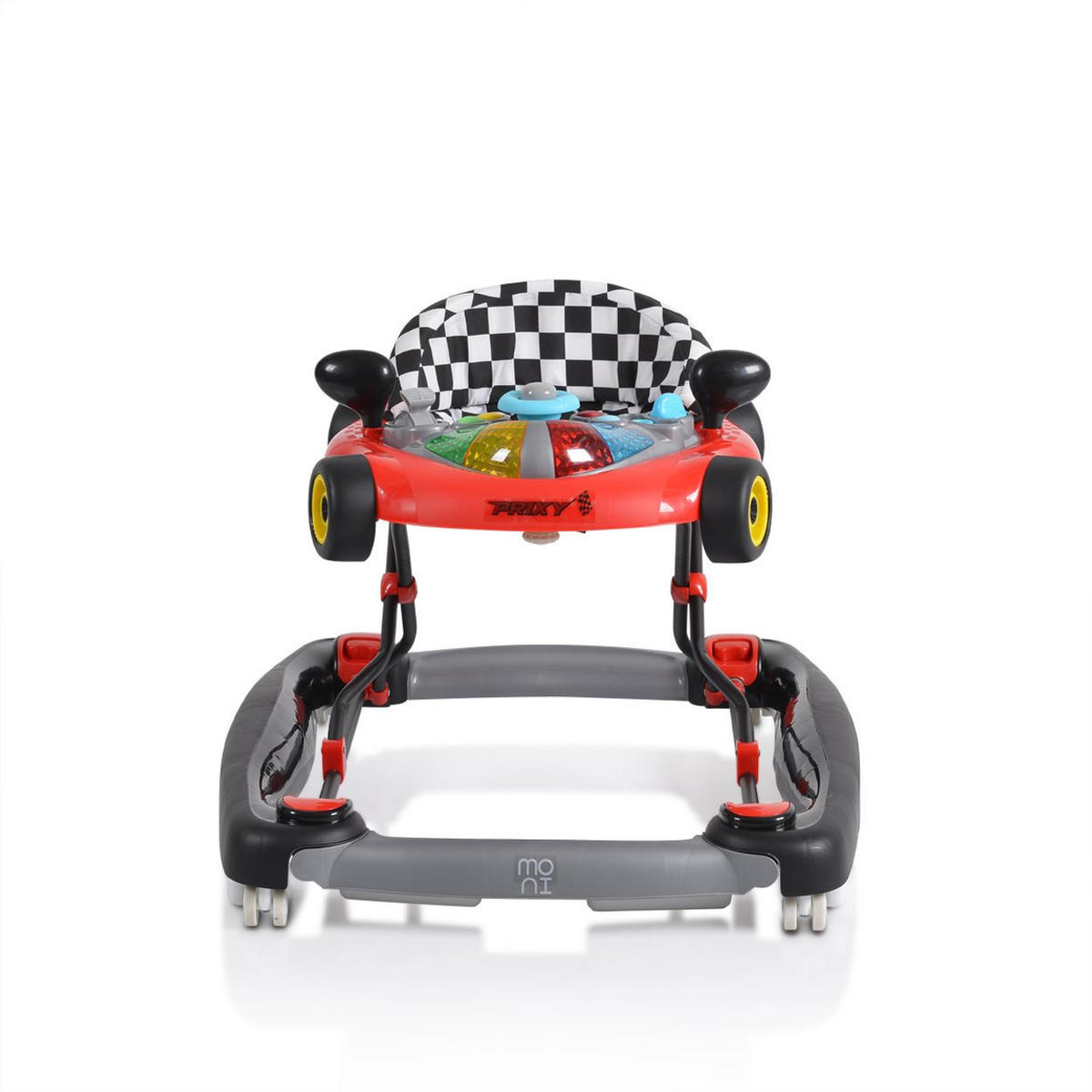 LAUFHILFE Prixy 2 in 1 rot Schaukelfunktion, Spielcenter, Lichteffekte - Rot, Kunststoff (47/58/68cm) - Moni