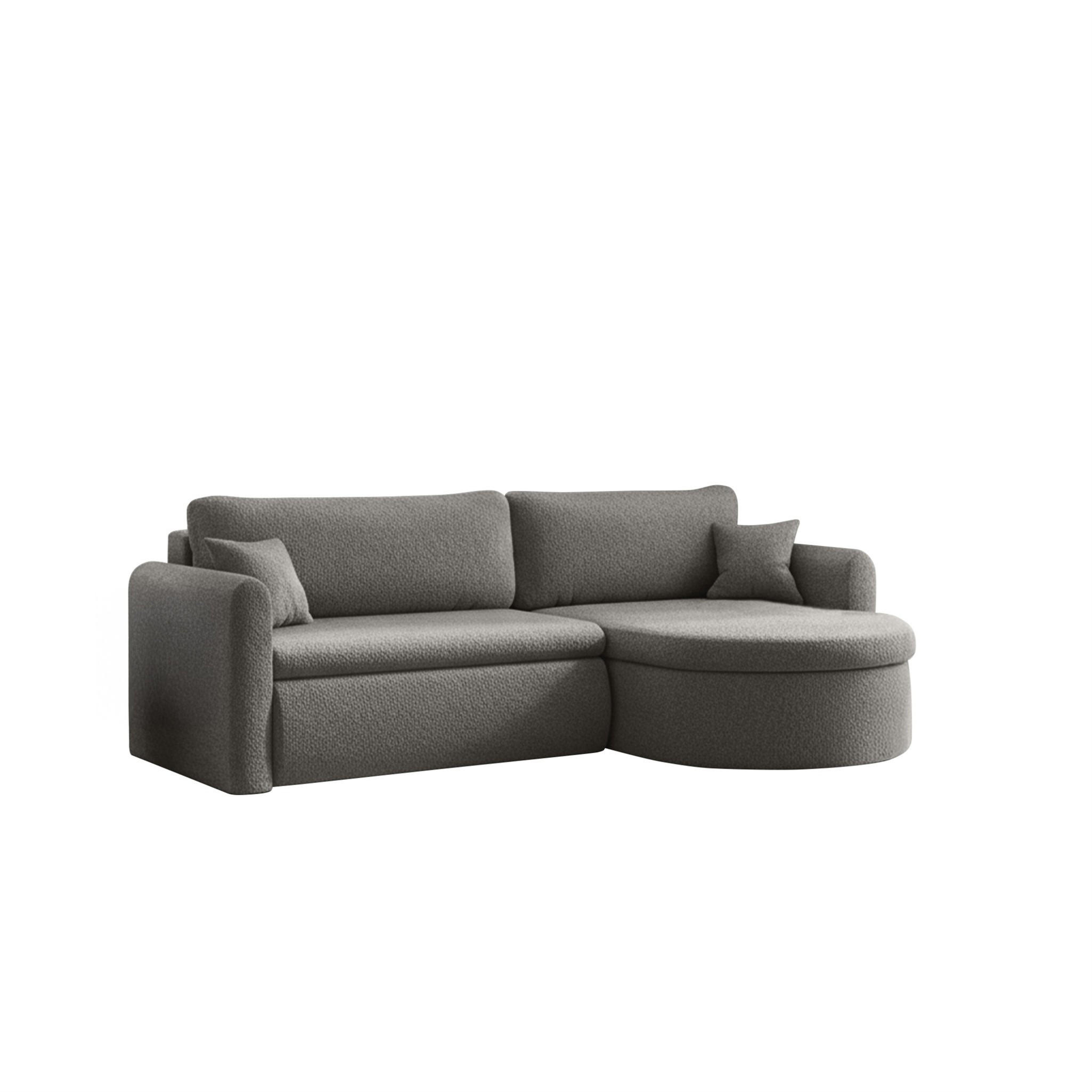 ECKSOFA Feliz In Quelle - Grau, Holzwerkstoff/Textil (250/160cm) - Fun Möbel