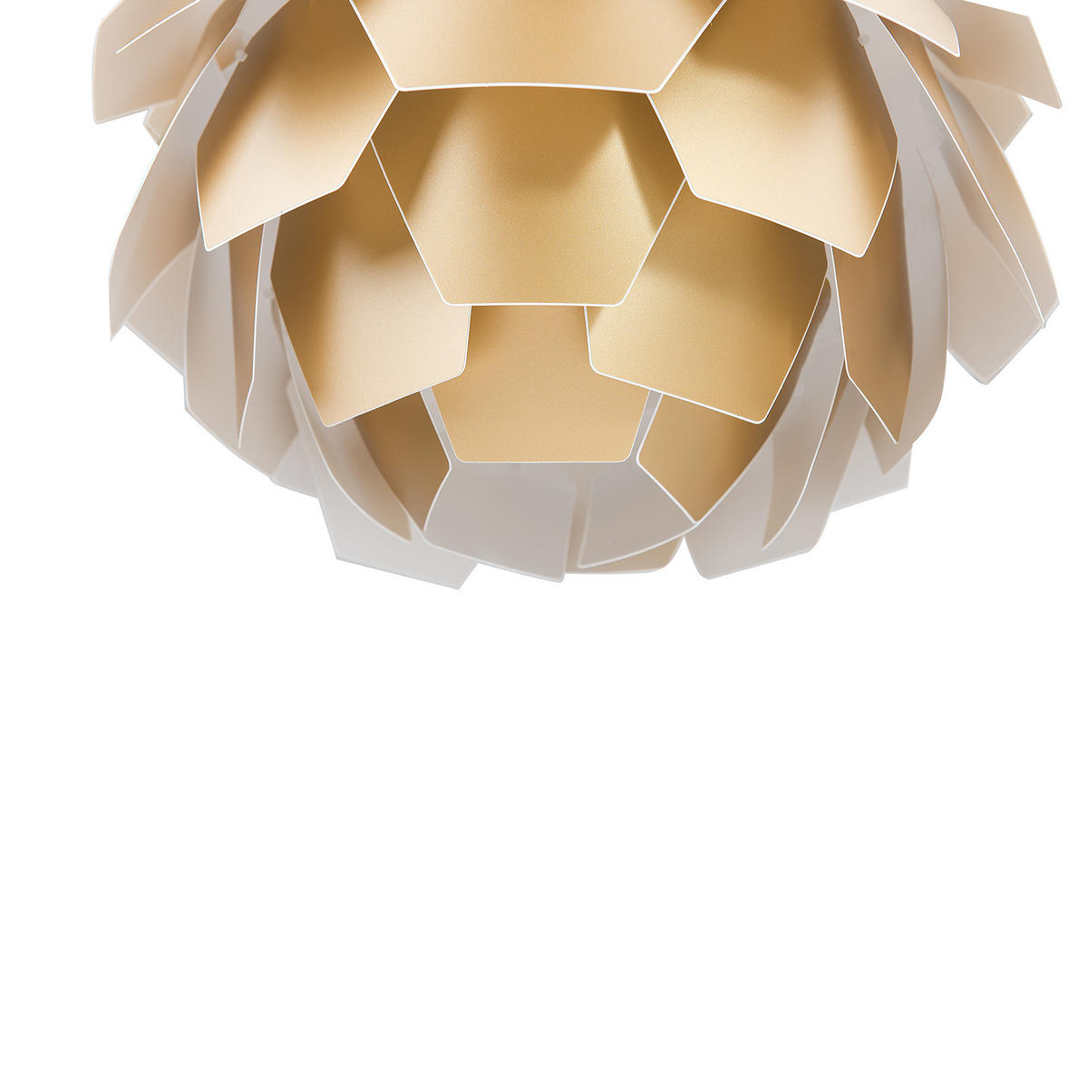 HÄNGELEUCHTE Segre Mini 40/40/30 cm - Goldfarben, Kunststoff (40/40/165cm) - Beliani