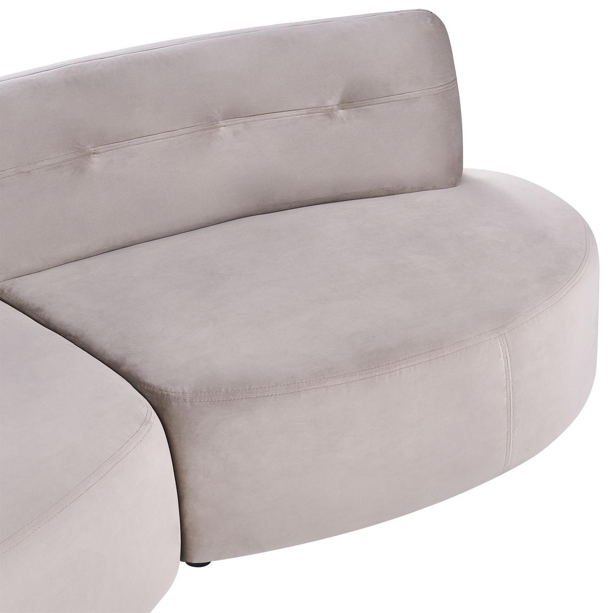 POHOVKA 3-místná Sametová látka Taupe Laerdal - šedohnědá, textil (210/68/105cm) - Beliani