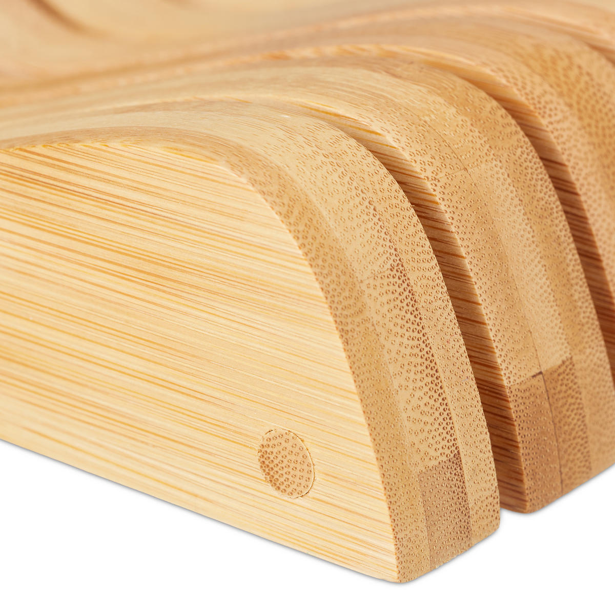 MESSERBLOCK - Hellbraun, Holz (9.5/5/40cm) - Relaxdays