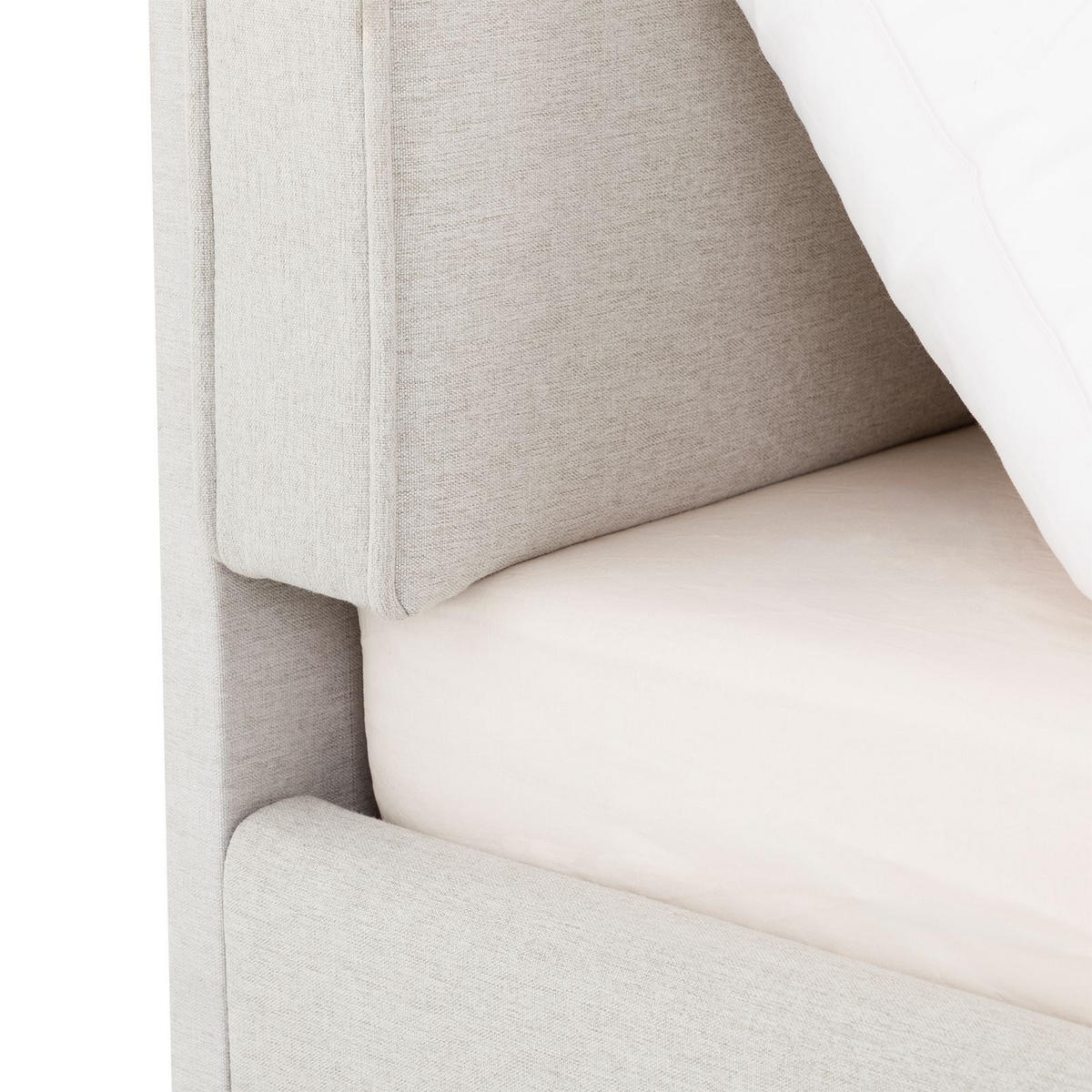 POLSTERBETT LATINI 180x200 cm hellgrau - Hellgrau, Textil (180/200cm) - IDIMEX