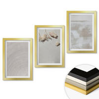 WANDBILDER 3er Set - 20x30 cm Goldrahmen - Boho-Textur aus Sandsteinen - Goldfarben, Kunststoff (20/30cm) - ArtPrintCave