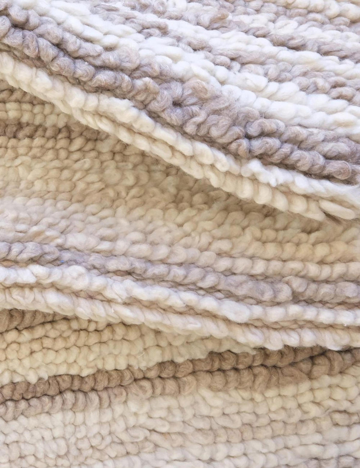 BERBERTEPPICH aus reiner Wolle 98x 158 cm - Weiß, Naturmaterialien (98/158cm) - AFK Living