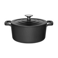 GUSSEISENKESSEL mit Deckel Ø 20 cm - Schwarz, Metall (20cm)