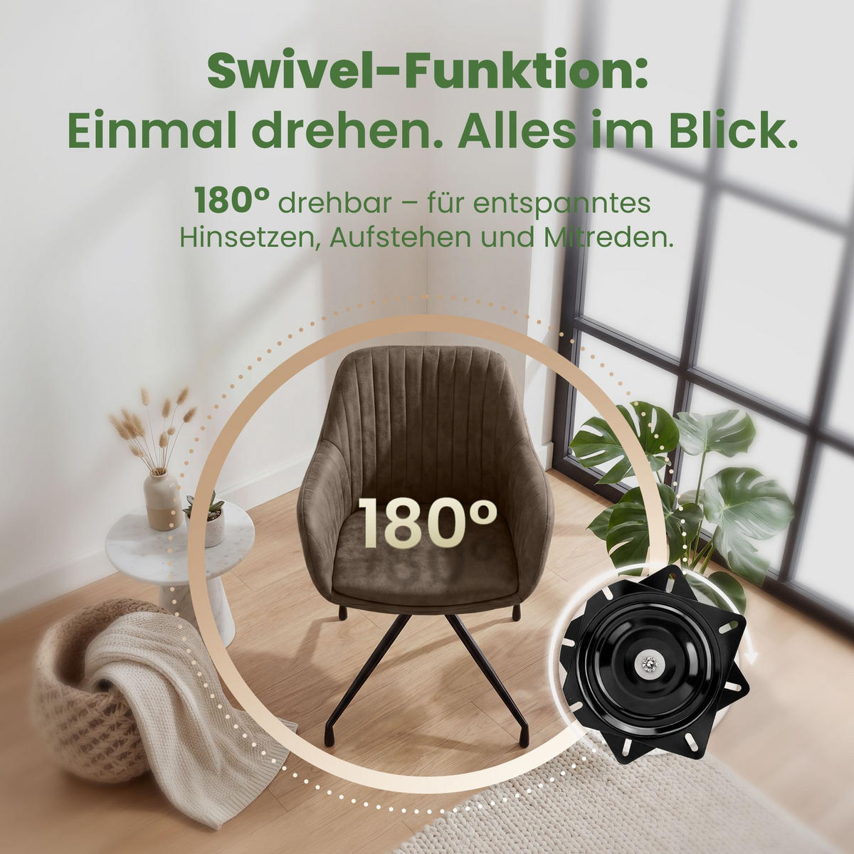 ARMLEHNENSTUHL 2 Lederlook Grau - Schwarz/Grau, Textil/Metall (58/81/58cm) - CLP