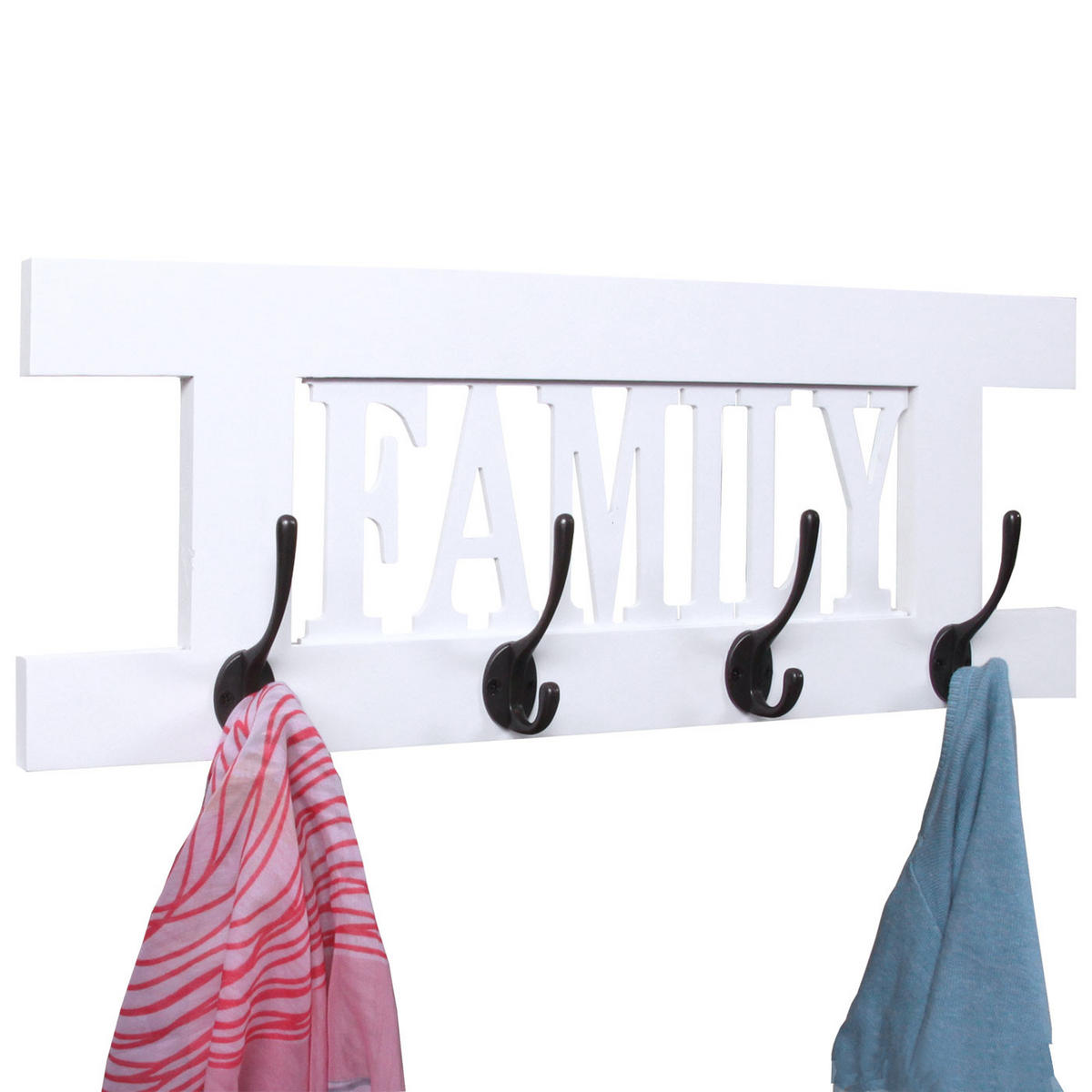 WANDGARDEROBE FAMILY SHABBY-LOOK Reinweiß - Weiß, Holz (60/21/2cm) - MCW