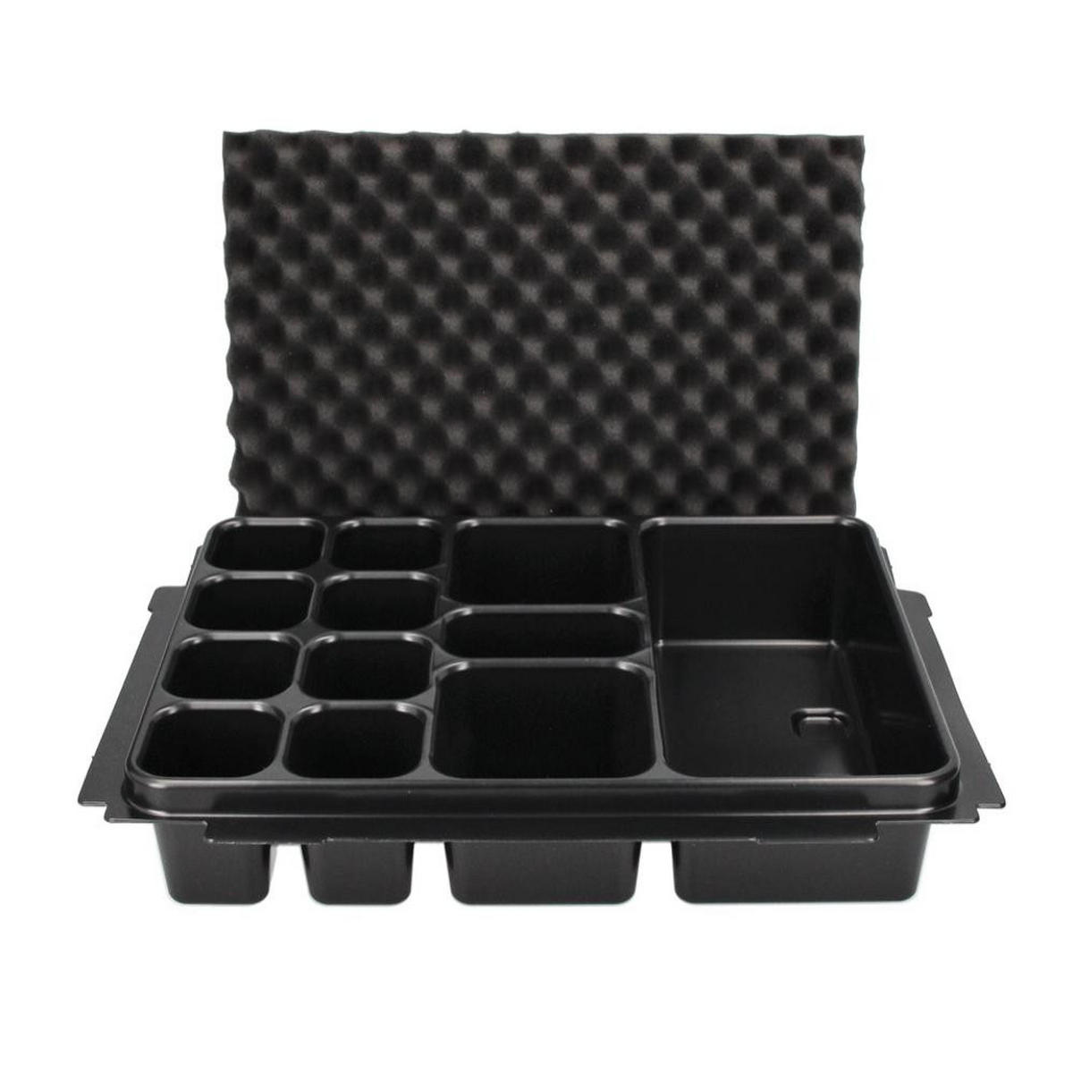 MAKITA P-83674 Universaleinsatz Einlage mit 12 Mulden + Deckenploster für Handwerkzeug im Makpac - Multicolor, Kunststoff (26/14/38cm) - Makita