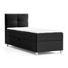 BOXBETT Candy Mini - 90x200 - schwarz (Soro 100, Chenille) - Beige/Schwarz, Holz/Holzwerkstoff (90/200cm) - Sofnet