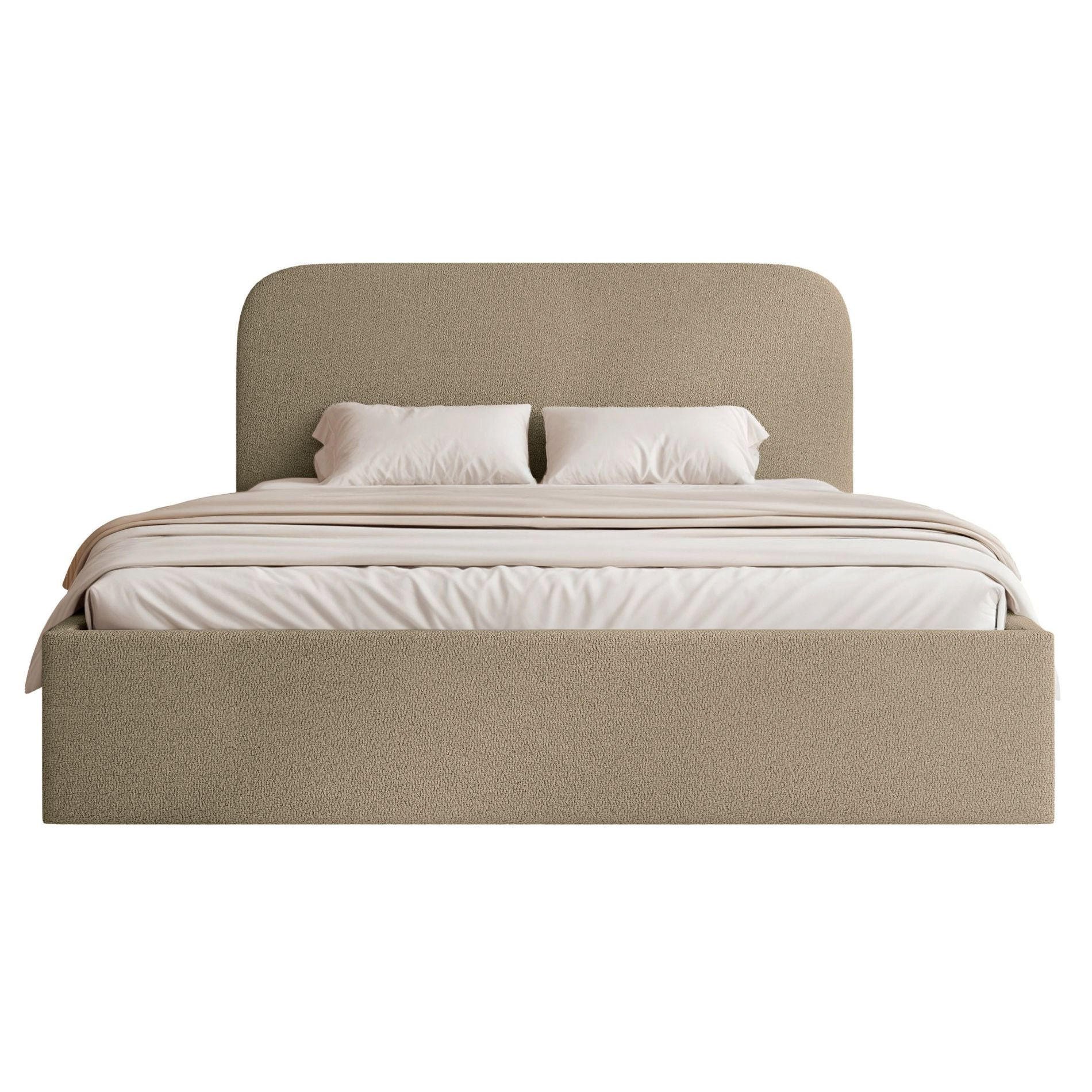 POLSTERBETT Sonvivo Dunkelbeige Chenille 180x200 cm - Cappuccino, Kunststoff/Textil (180/200cm) - Selsey