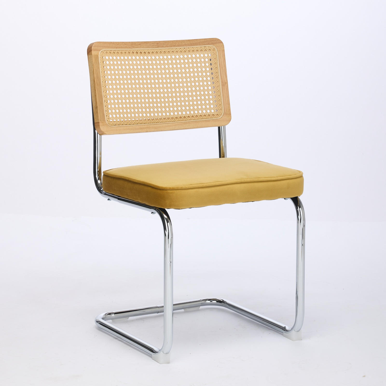 SCHWINGSTUHL DE-36300 2er-Ser mit Rattan-Rückenlehne Gelb - Gelb, Metall (47/81/59cm) - ComfortXL