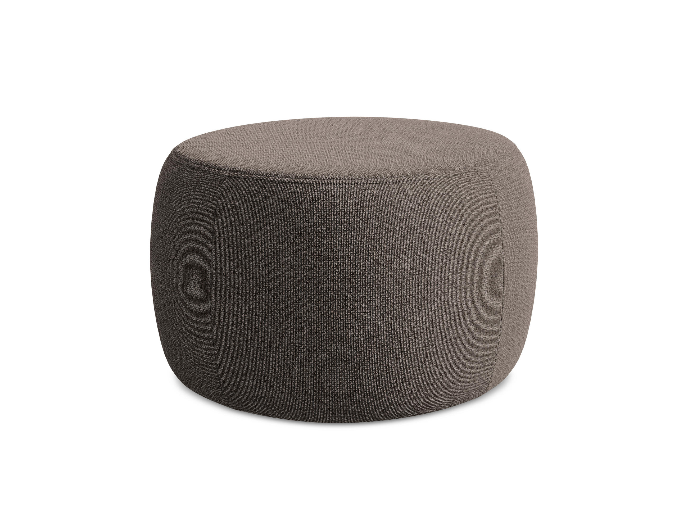POUF Bouclé Stoff Braun - Schwarz/Braun, Kunststoff/Textil (76/44/67cm) - Makamii