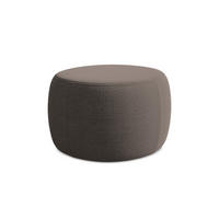 POUF Bouclé Stoff Braun - Schwarz/Braun, Kunststoff/Textil (76/44/67cm) - Makamii