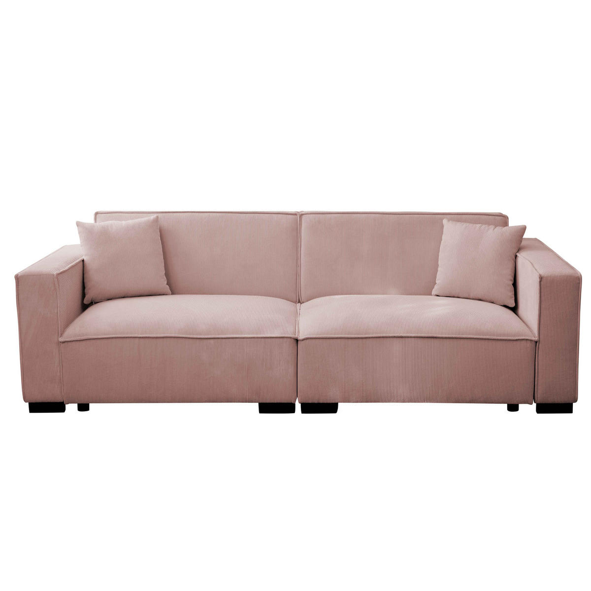 SOFA 3-Sitzer, Rosa - Pink, Textil (90/76/230cm) - Oviala