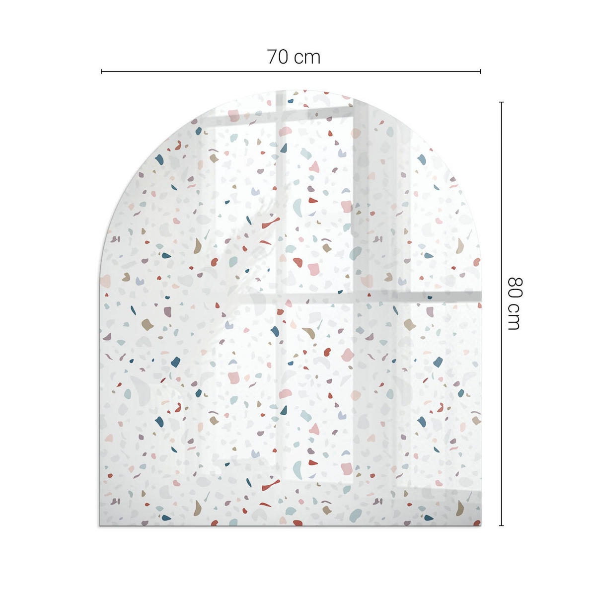 GLASPLATTE für Kamin 80x70 cm Weiß - Weiß, Glas (80/70/0.4cm) - ArtPrintCave