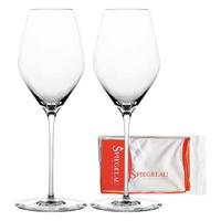 CHAMPAGNERGLÄSER + POLIERTUCH Hi-Lite transparent 347 ml 2er Set - Transparent, Glas (0.347L) - Spiegelau