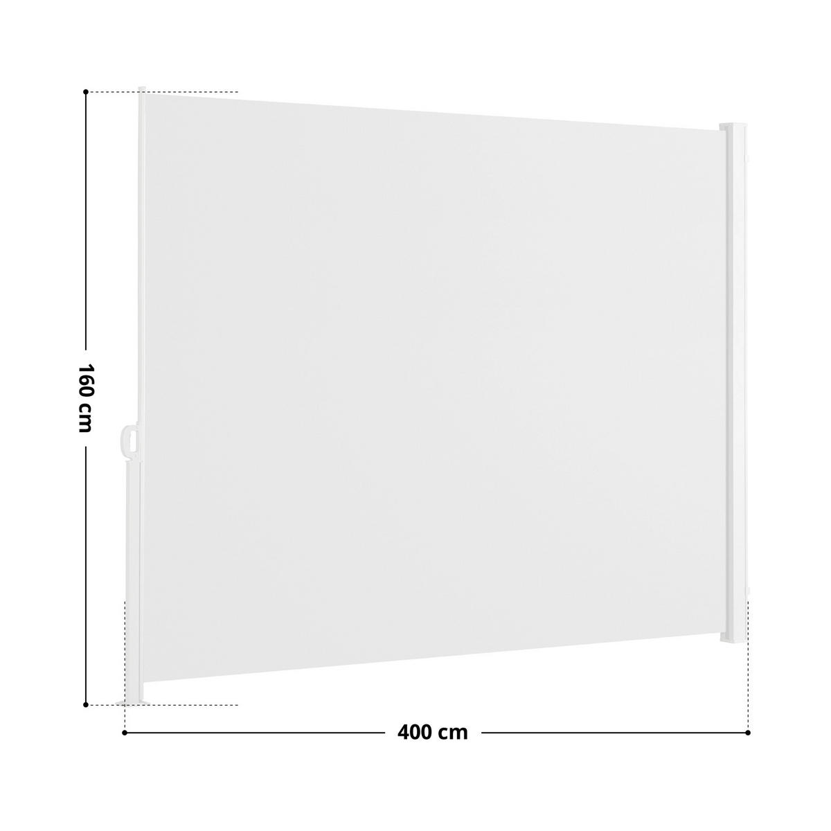 SEITENMARKISE 400x160 Hellgrau - Hellgrau, Textil (400/160cm) - SVITA