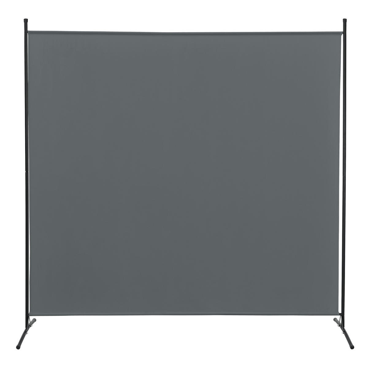 SICHTSCHUTZ Tarazona - Dunkelgrau, Textil/Metall (175/0.1cm) - [en.casa]