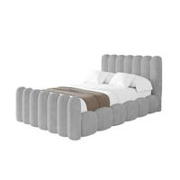POLSTERBETT mit Bettkasten, Fußteil und Lattenrost, Boxbett ohne Matratze - SENA-Z 120x200 Grau - Hellgrau, Holzwerkstoff/Textil (120/200cm) - ALTDECOR