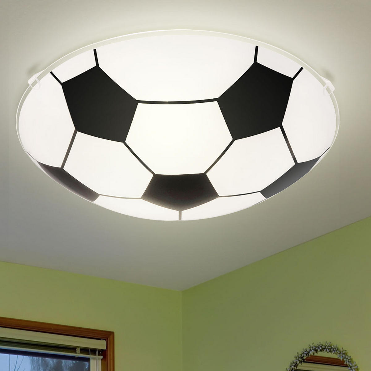 LED DECKENLEUCHTE Glas Weiß - Weiß, Glas/Metall (25/25/8cm) - Globo Lighting
