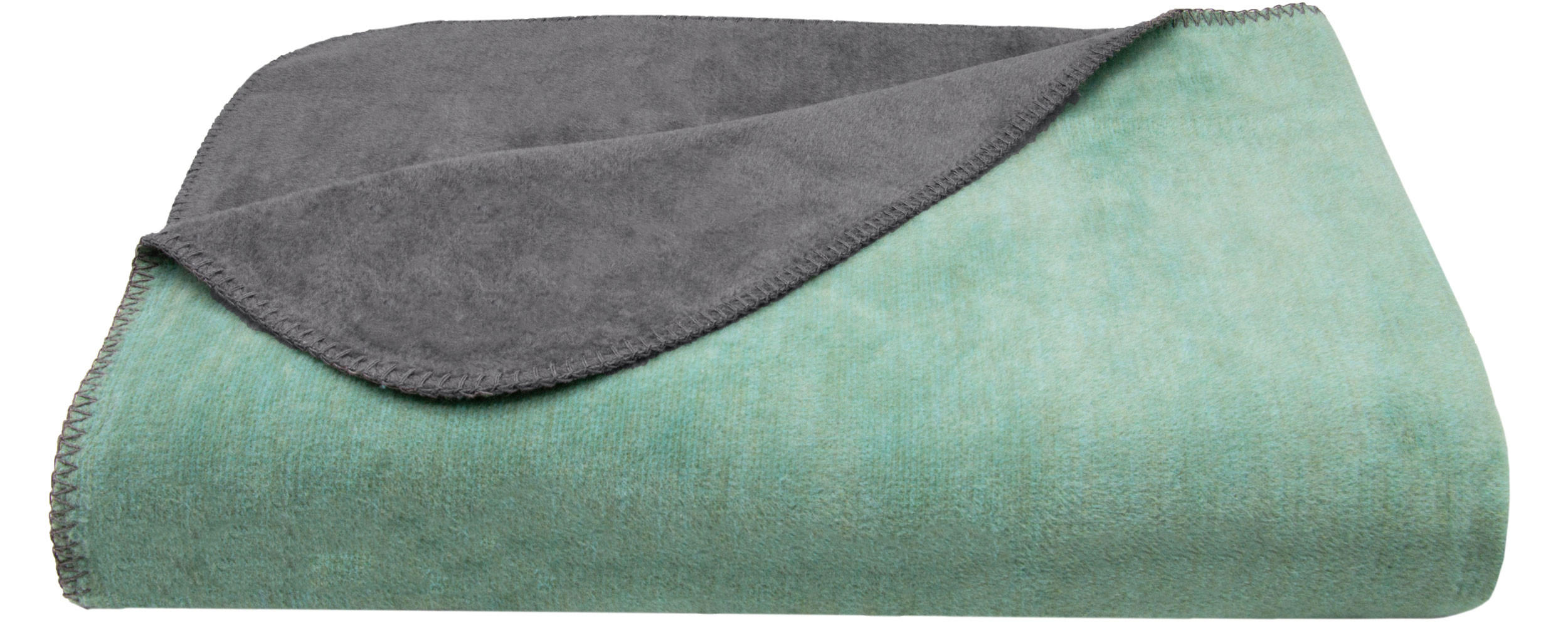 KUSCHELDECKE, 150x200 cm, 60% Baumwolle, 40% Polyacryl, Grau - Hellgrün, Naturmaterialien (150/200cm) - Zollner