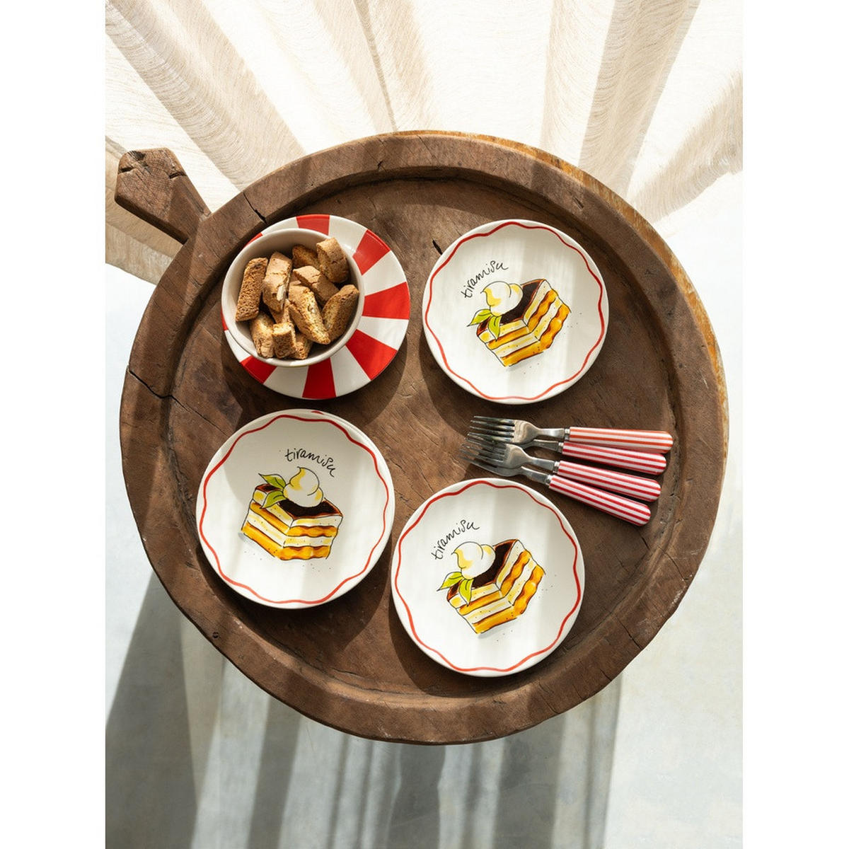 TELLER Pasta Tiramisu in Bunt - 18cm - Multicolor, Keramik (18/18/2cm) - Blond Amsterdam