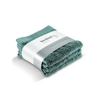 SEIFTUCH 3er Set Pura Ozeangrün - Dunkelgrün, Textil (30/30cm) - Herzbach Home