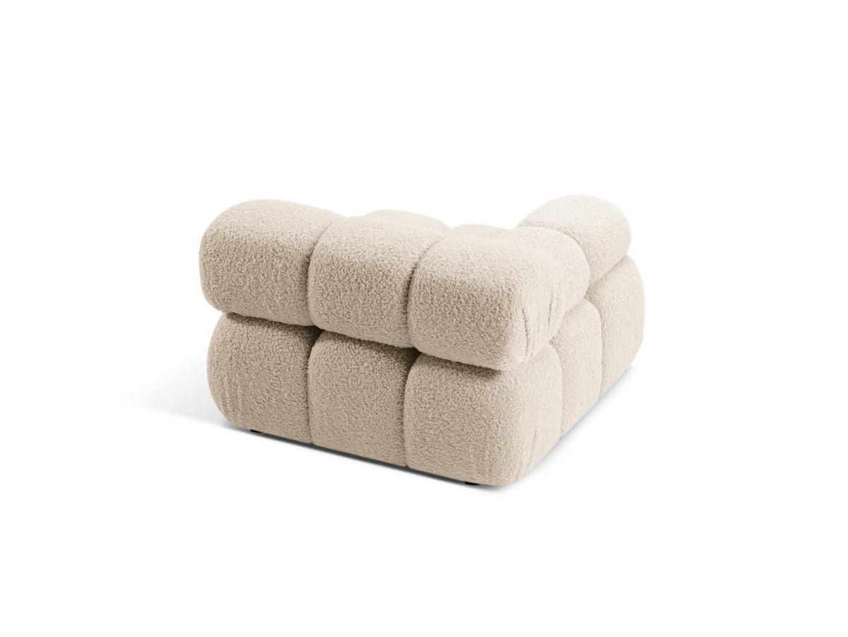 MODUL links Bellis aus Boucle leichtes beige - Creme, Textil (94/70/94cm) - Micadoni