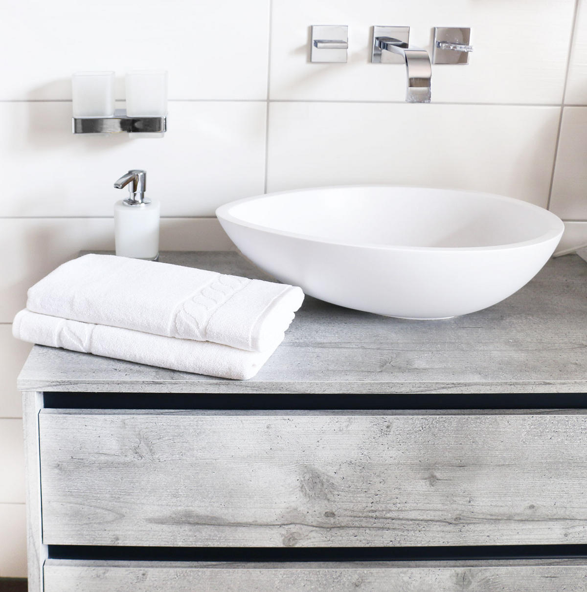 HANDTÜCHER, 6er-Set, 50x100 cm, 100% Baumwolle, Weiß - Weiß, Textil (50/100cm) - Zollner