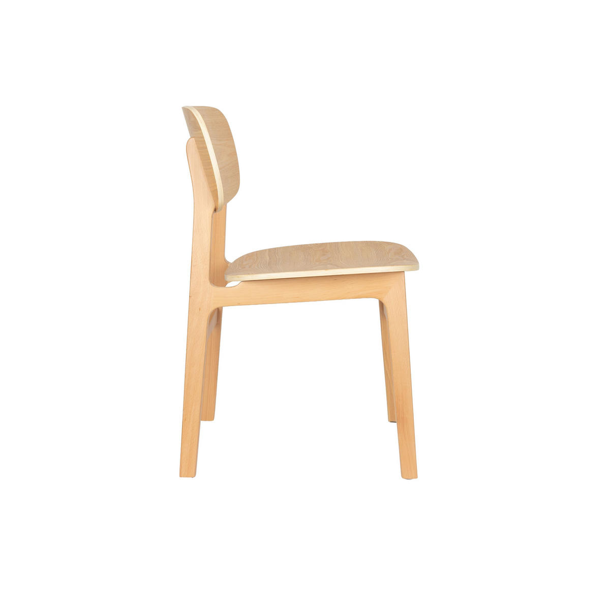 ESSZIMMERSTÜHLE Fleur Naturel - 2 er Set - Beige, Holzwerkstoff (46.5/81/54.5cm) - Zuiver