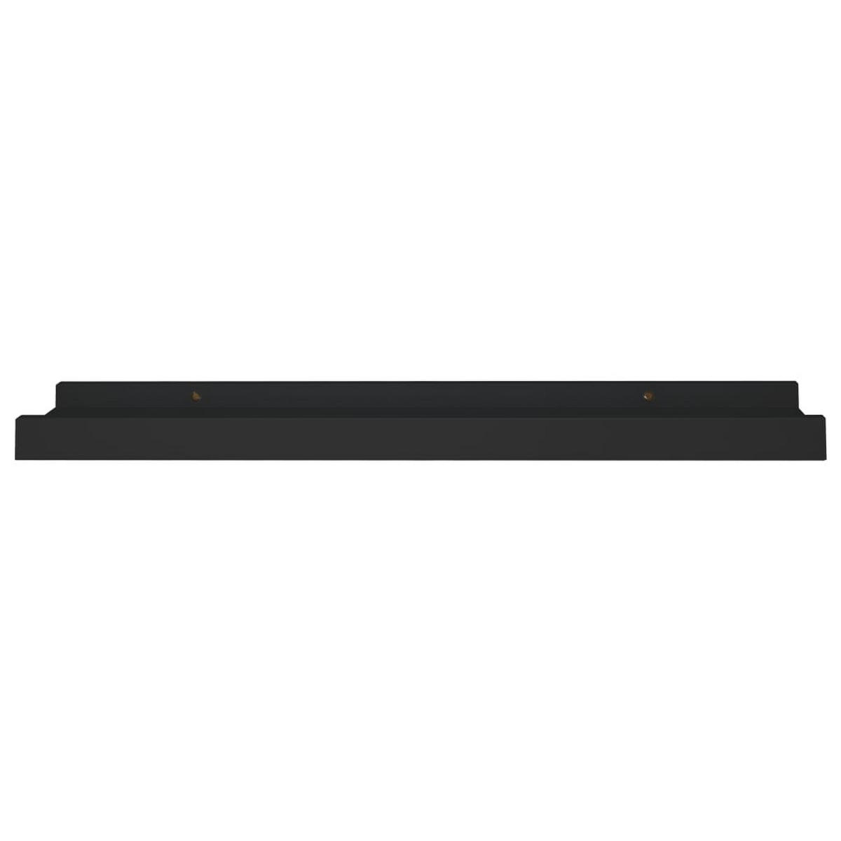 BILDERLEISTEN 2 Stk. Schwarz 40x9x3 cm MDF - Schwarz, Holzwerkstoff (9/3/9cm) - furnicato
