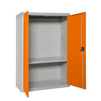 STAHLSCHRANK Amego HxBxT 90x80x40 cm 1x Fachboden Orange-Grau - Orange, Metall (80/90/40cm) - PROREGAL
