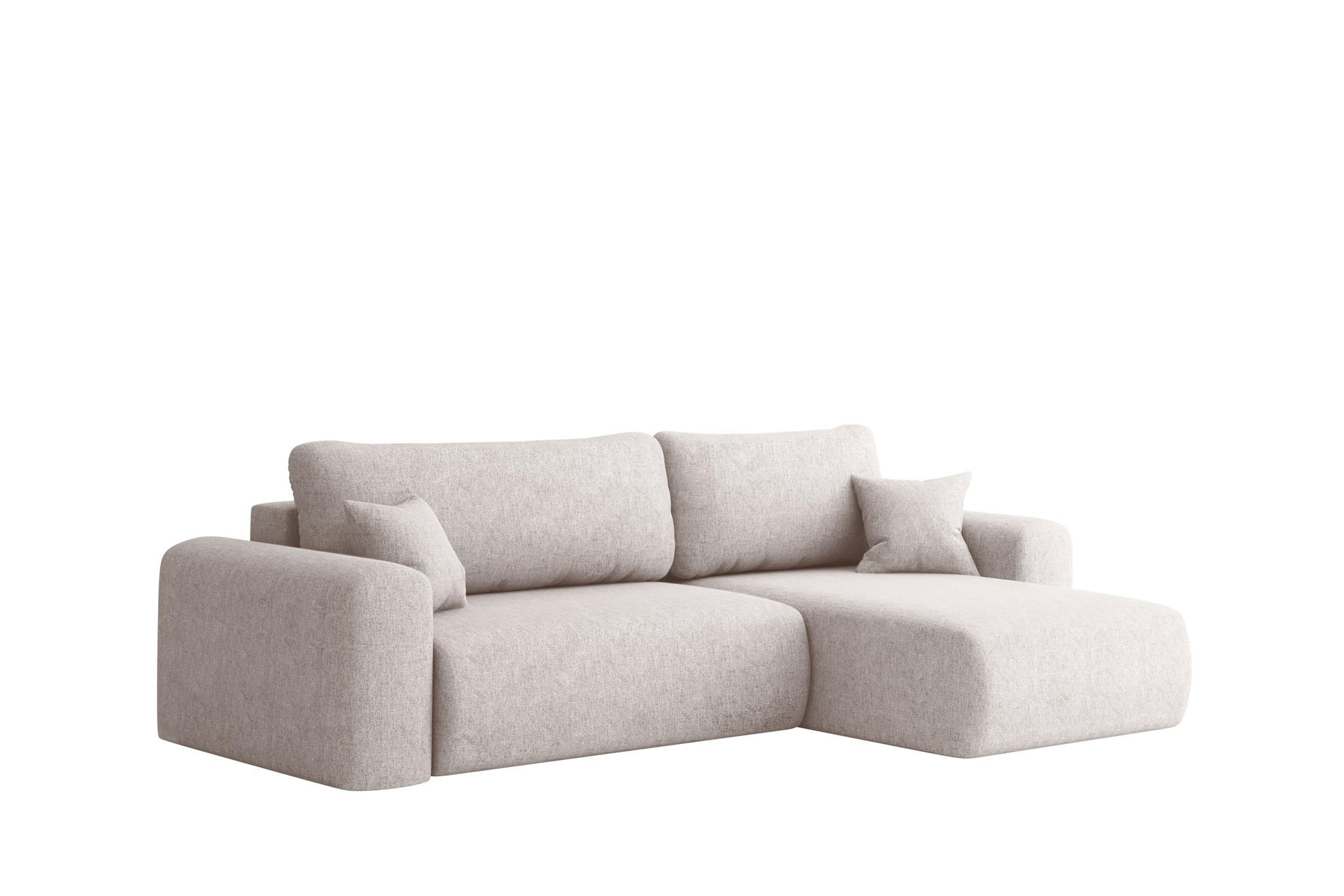 ECKSOFA Flora In Verita - Beige, Holzwerkstoff/Textil (272/145cm) - Fun Möbel