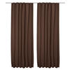 VORHANG Amelie TK mit Kräuselband 140x245cm Braun (2tlg) - Braun, Textil (140/245/1cm) - Beautissu 