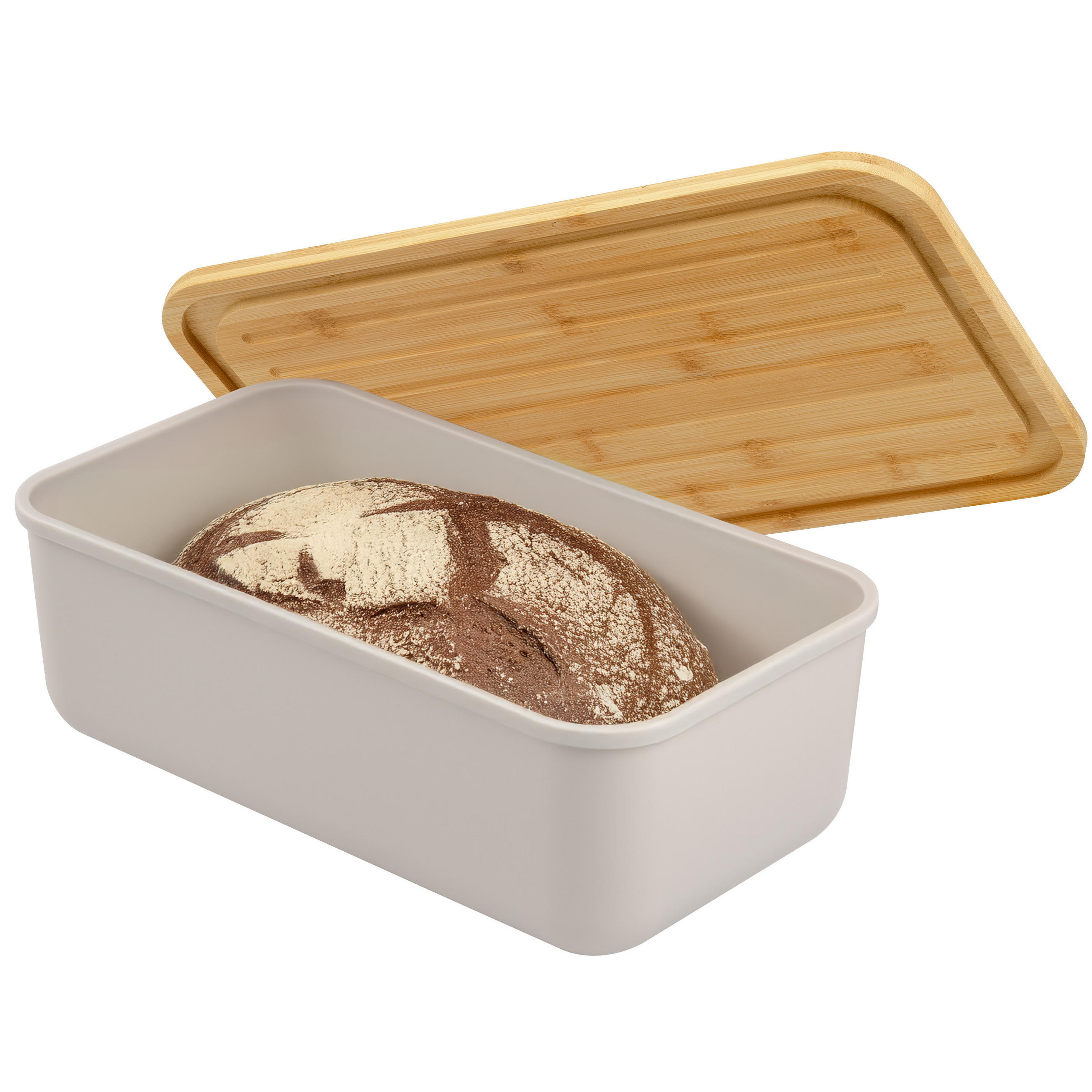 bremermann Brotkasten, Hellgrau 40x12.5x23 cm