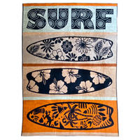 STRANDTUCH Frottee Velours Jacquard Concha 140x180 400g/m² - Orange, Textil (140/180cm) - LE COMPTOIR DE LA PLAGE