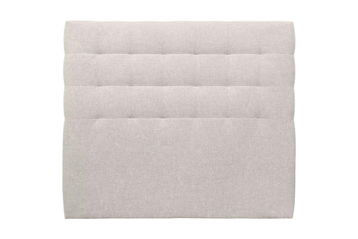 KOPFTEIL gepolstert - Gesteppt – hellbeiger Stoff - 200 cm - Beige, Karton/Holz (200/120/10cm) - Sommeil de Plomb