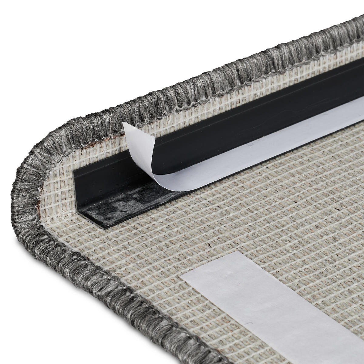 15XSTUFENMATTEN - Grau, Kunststoff (24/65/4cm) - Relaxdays