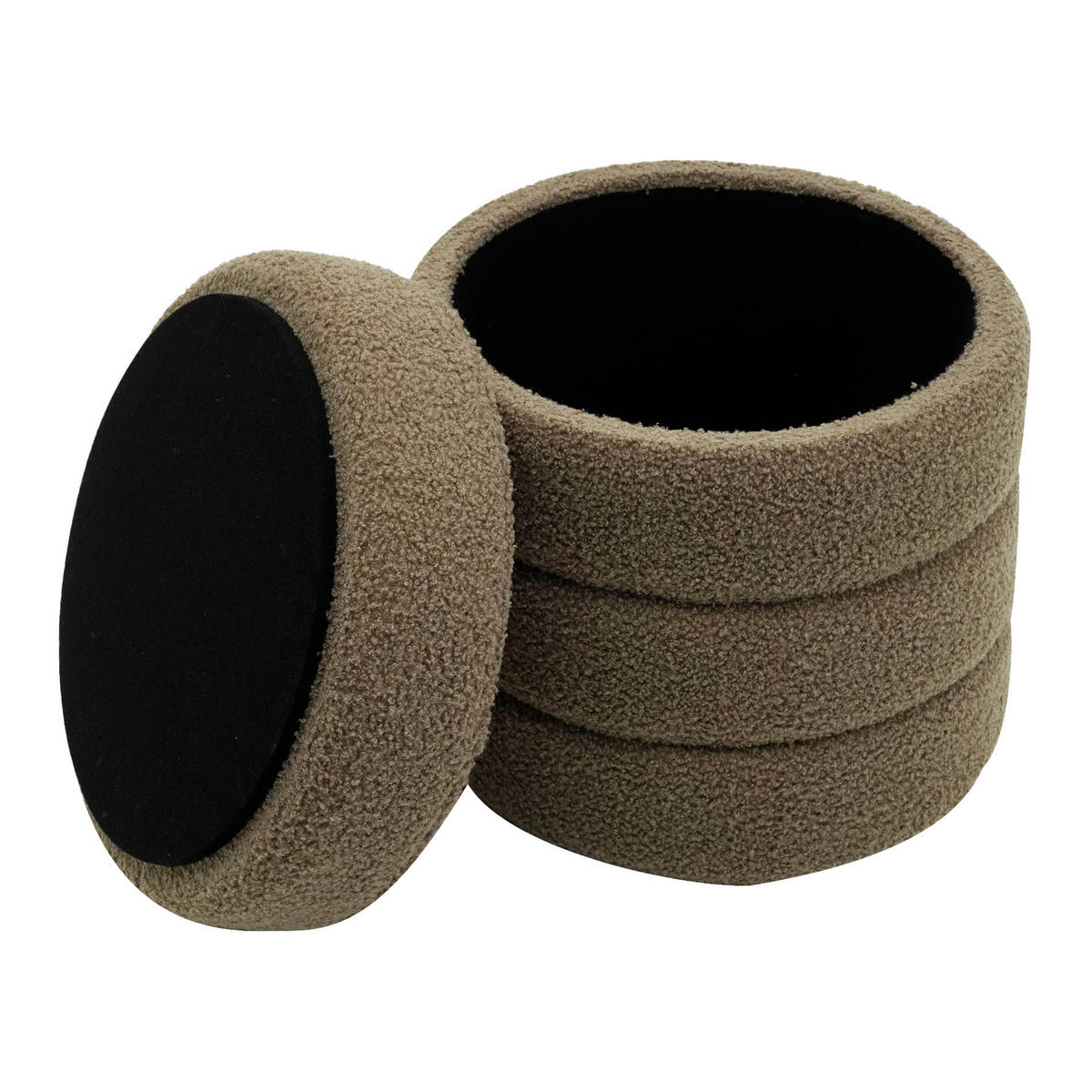 FUSSHOCKER Olivgrün 37/37/40 cm - Olivgrün, Textil (37/40/37cm) - Mobili Rebecca