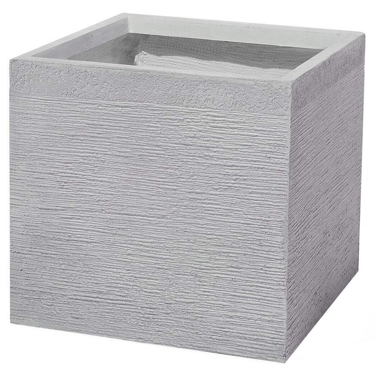 BLUMENTOPF Weiß Paros - Weiß, Naturmaterialen (38cm) - Beliani