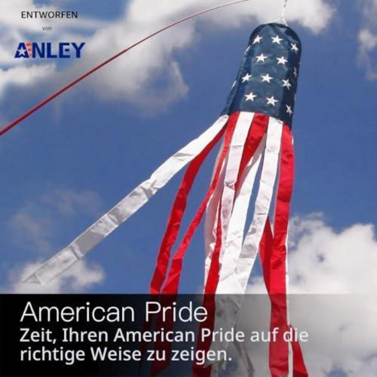 WINDSACK USA-Flagge 102 cm - Multicolor, Textil (101.6/15.2/1cm)