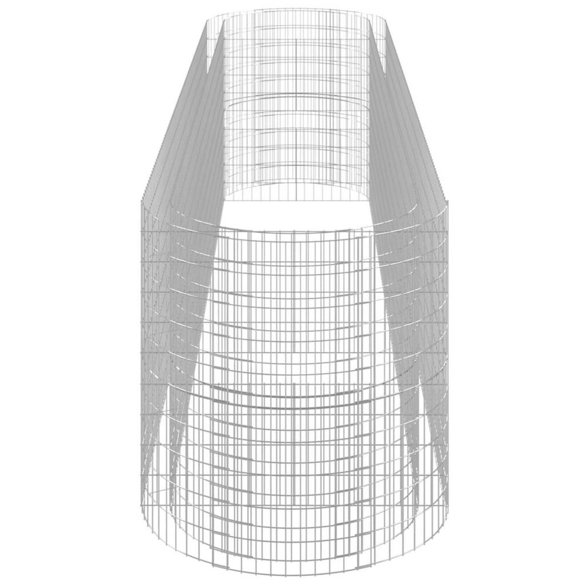 GABIONEN-HOCHBEET Verzinktes Eisen 500/100/100 Cm - Silberfarben, Metall (500/100/100cm) - vidaXL