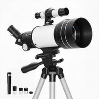TELESKOP DE-18669 70 mm Refraktor mit 3 Okularen Weiß - Weiß, Metall (76/76cm) - ComfortXL