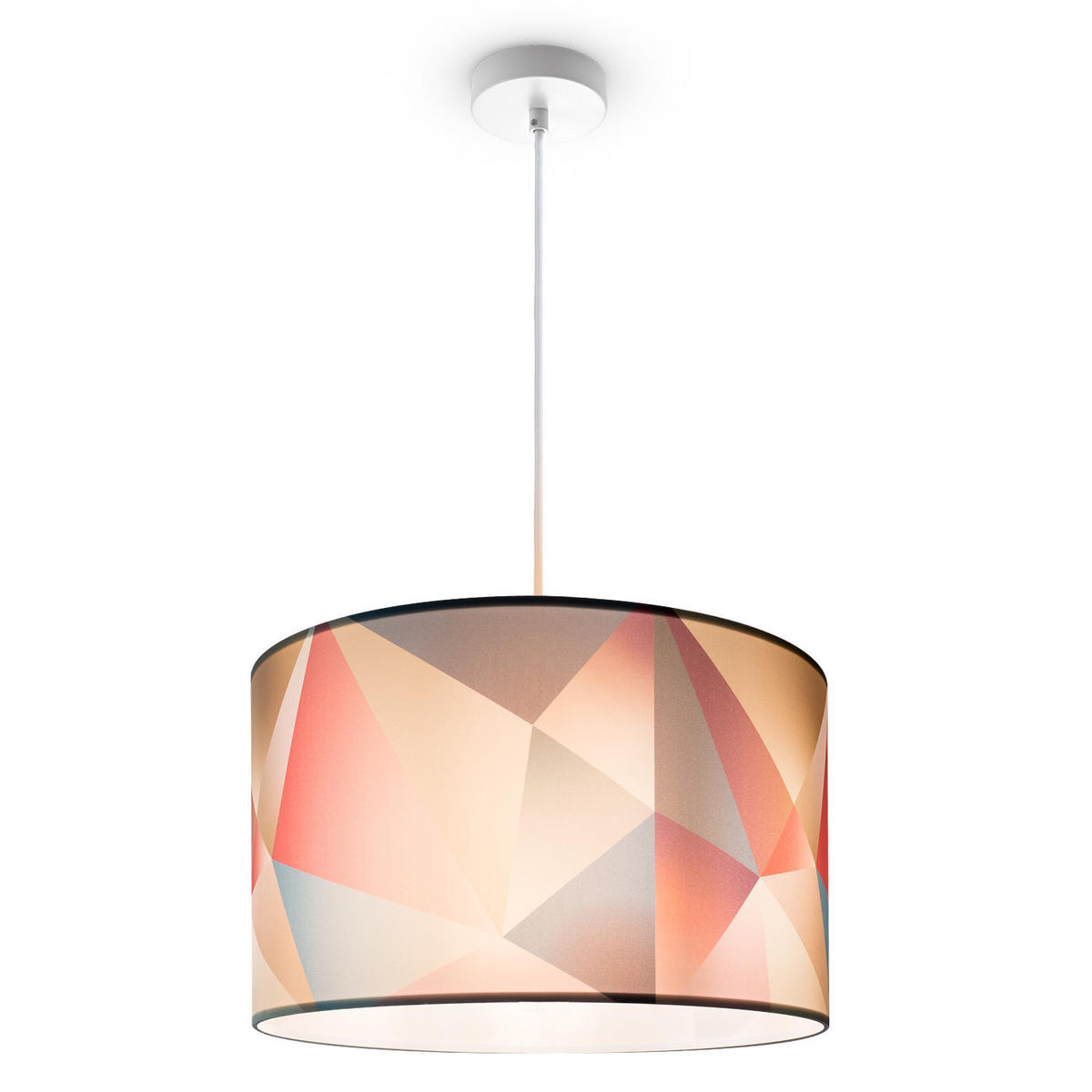 PENDELLEUCHTE Hugo Pd1 Kos 310 - Multicolor/Weiß, Metall (45.5/45.5/27cm) - Paco Home