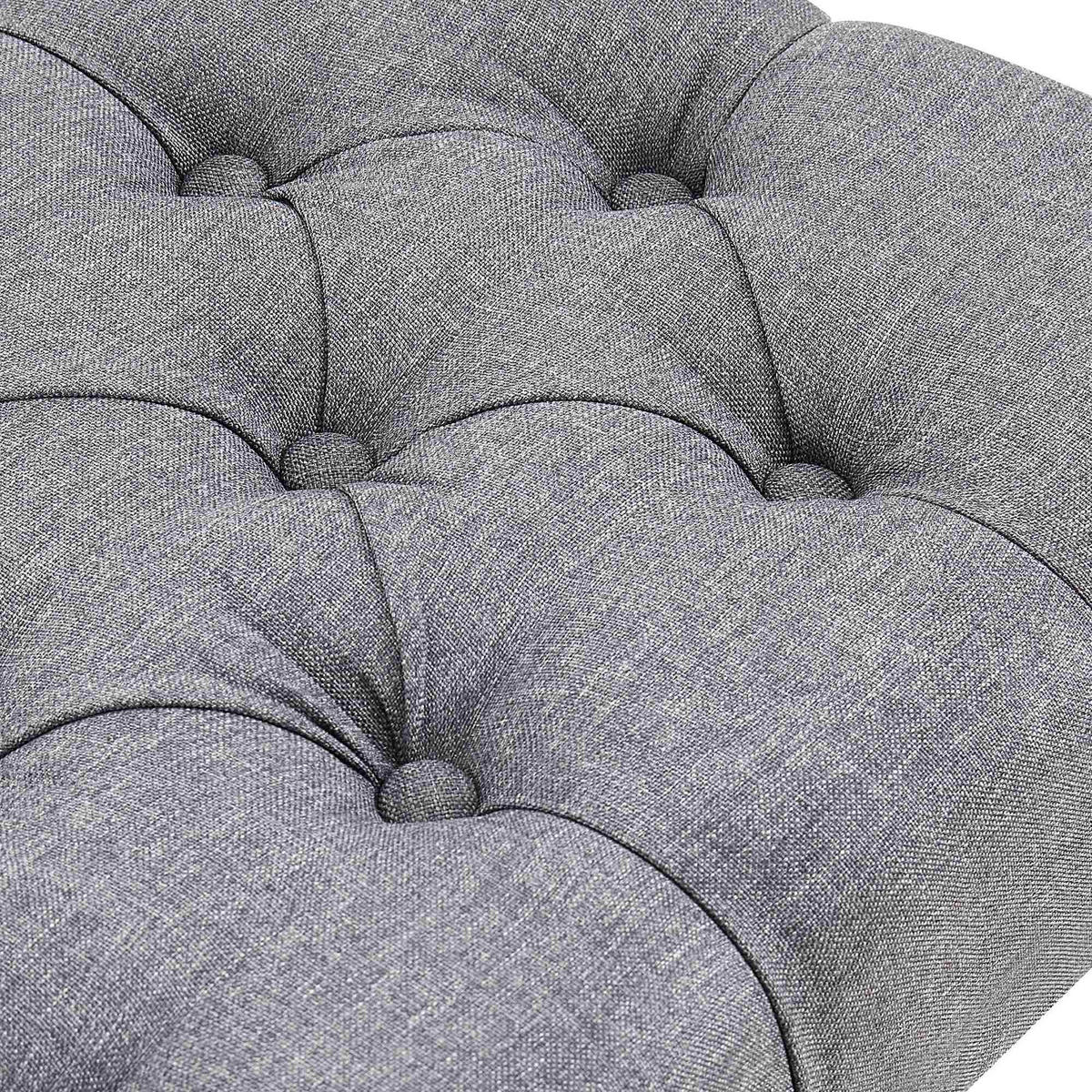 SITZBANK 120/38 cm Stoff Dunkelgrau - Dunkelgrau/Schwarz, Textil/Metall (120/46/38cm) - CLP